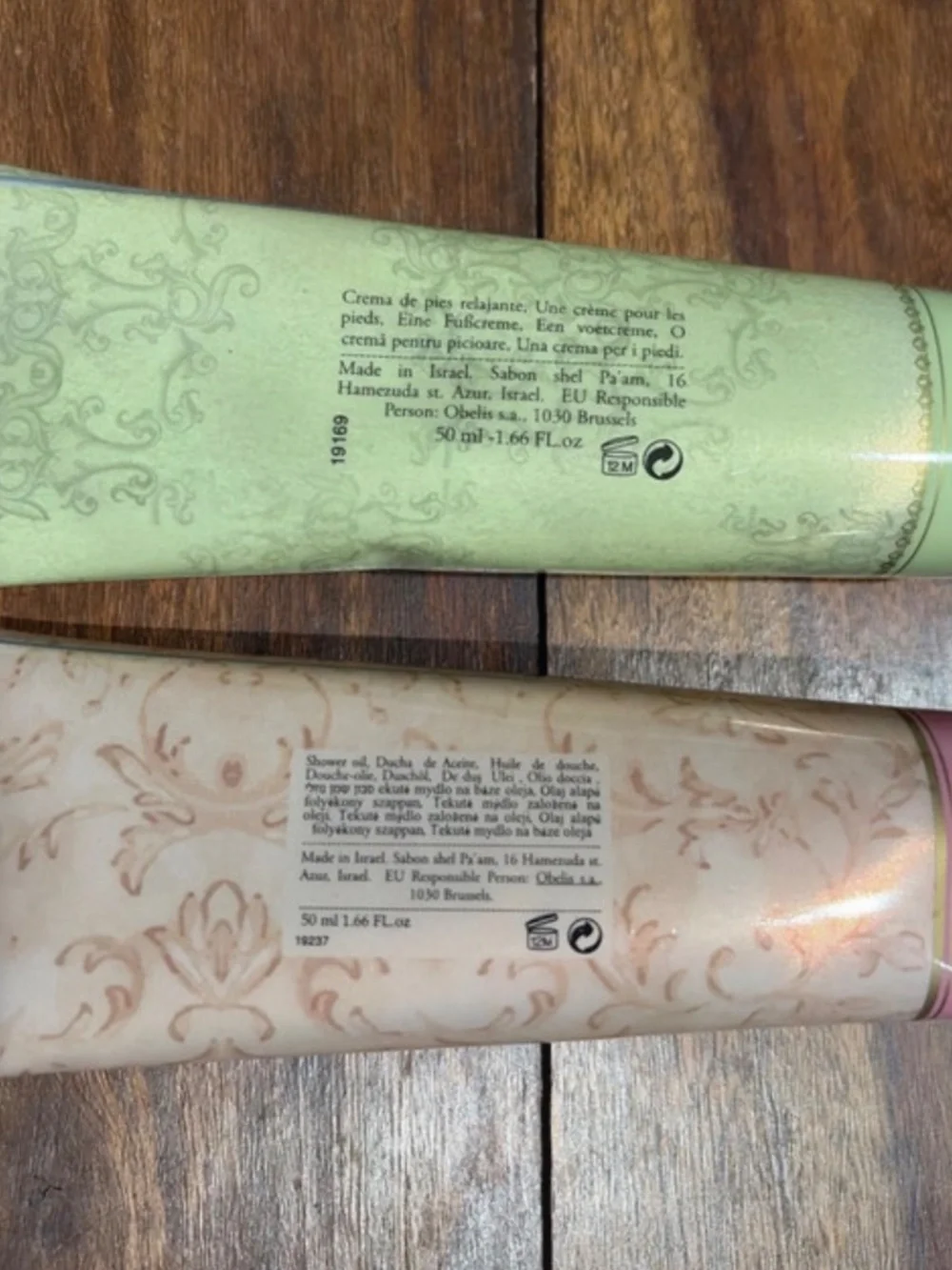 Sabon shower oil & foot cream